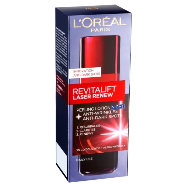 L'Oreal Revitalift Laser Renew - Anti-Wrinkles+Anti-Dark Spot Peeling Lotion Night 125ml/4.23oz