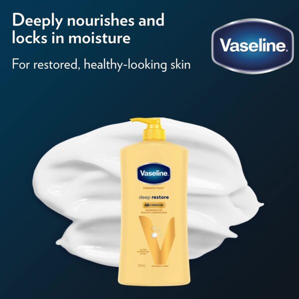 Vaseline Intensive Care Deep Restore Lotion Dry Skin 750ml - Image 3