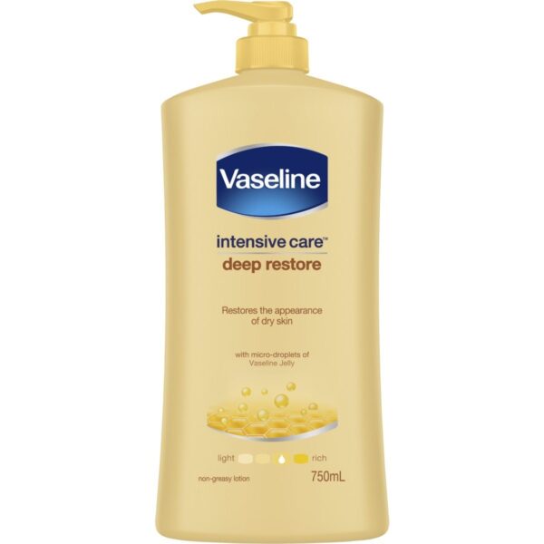 Vaseline Intensive Care Deep Restore Lotion Dry Skin 750ml