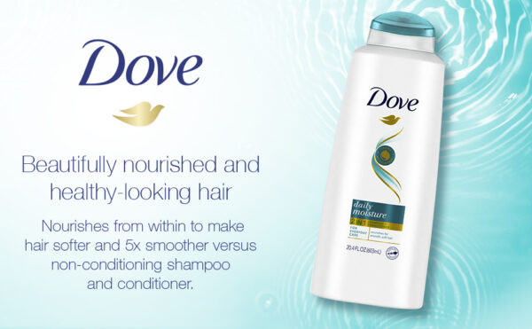 Dove Daily Moisture Shampoo, 250ml - Image 2